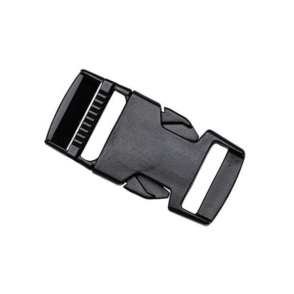 black plastic classic side release buckle connected
