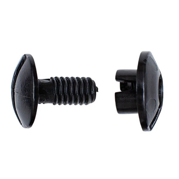 removable ratchet rivet black side view